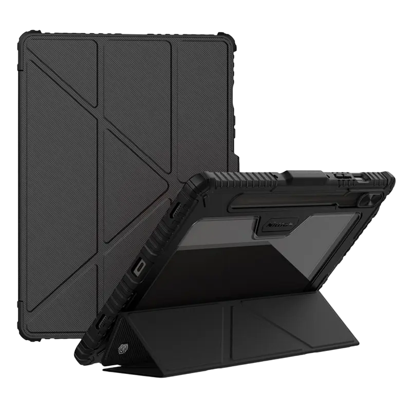 Husa carte Nillkin pentru Samsung Galaxy Tab S9/S9 FE Bumper Pro Case, Negru