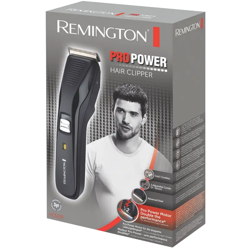 Aparat de tuns Remington Pro Power HC5200, Negru