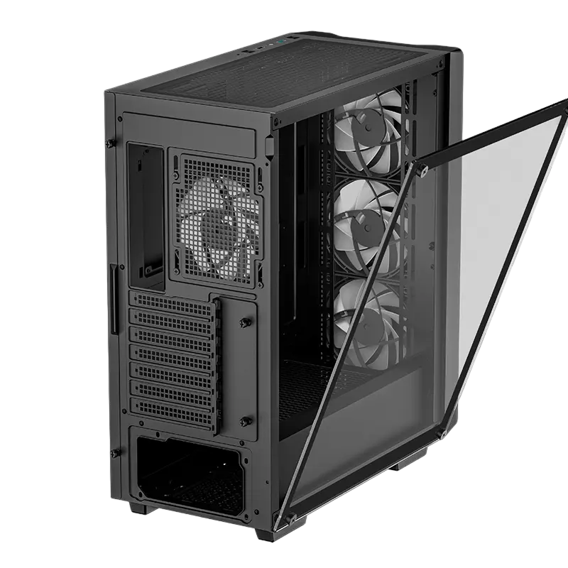 Carcasă PC Deepcool CC560  ARGB V2, Midi-Tower, Fără PSU, Negru