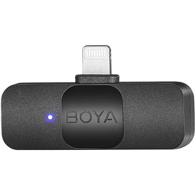 Microfon portabil pentru înregistrare vocală Boya BY-V1, Fără fir, Negru