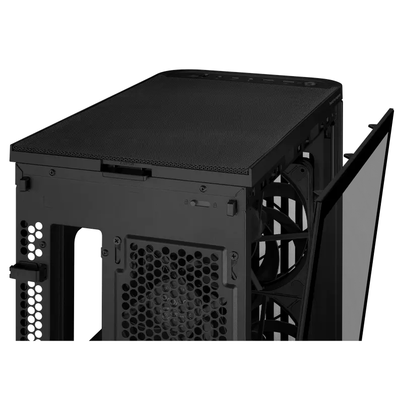 Carcasă PC ASUS ProArt PA401 Wood TG, Midi-Tower, Fără PSU, Negru