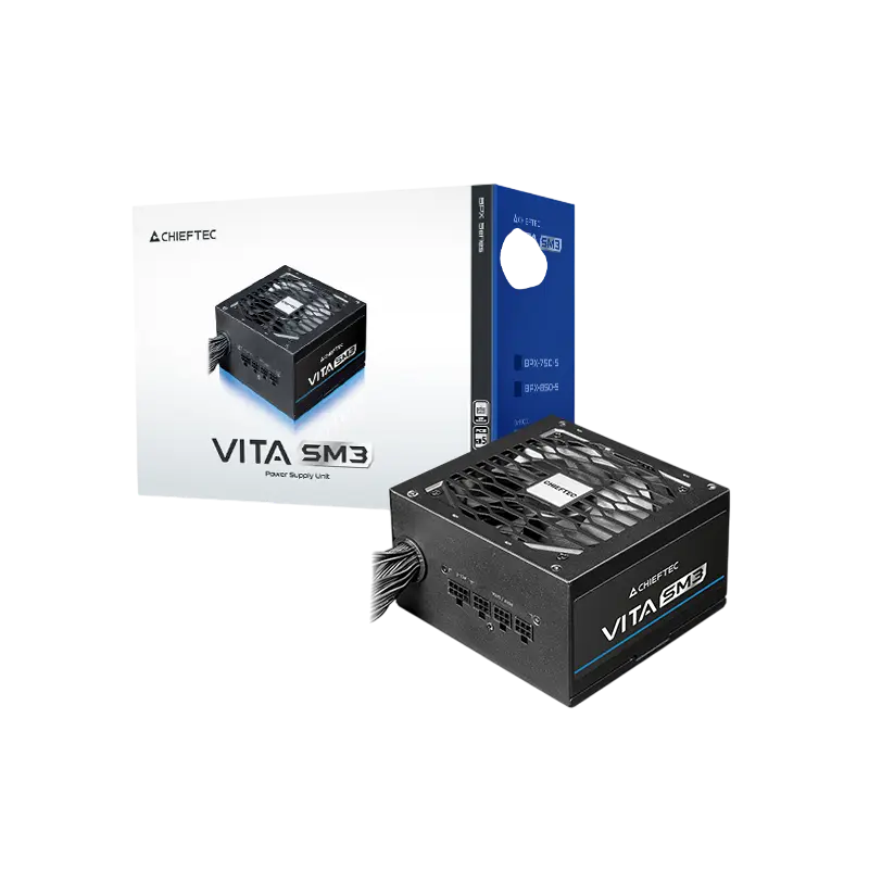 Блок питания для компьютеров Chieftec Vita SM3, 750Вт, ATX, Полумодульный