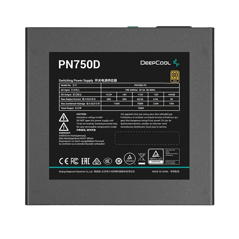 Sursă Alimentare PC Deepcool PN750D, 750W, ATX, Nemodular