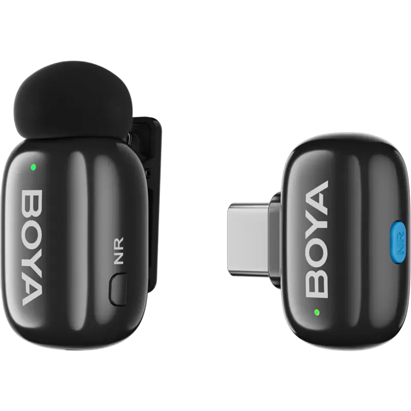 Microfon portabil pentru înregistrare vocală Boya Mini-14, Fără fir, Negru