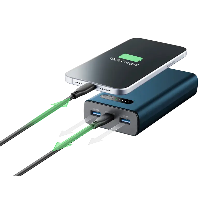 Încărcător portabil Cellularline Fast PD 20W, 20000mAh, Verde