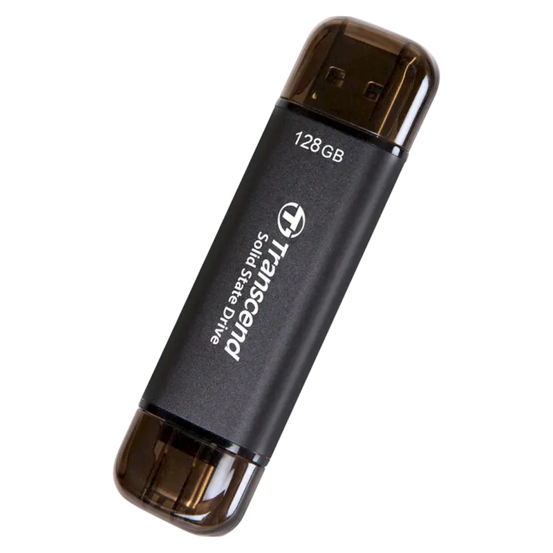 Dispozitiv SSD extern portabil Transcend ESD310C, 128 GB, Negru (TS128GESD310C)
