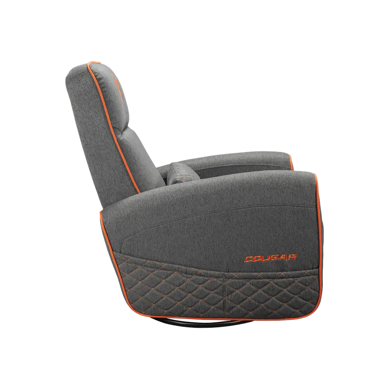 Игровое кресло Cougar FIDOM, Имитация льна, Серый | Оранжевый