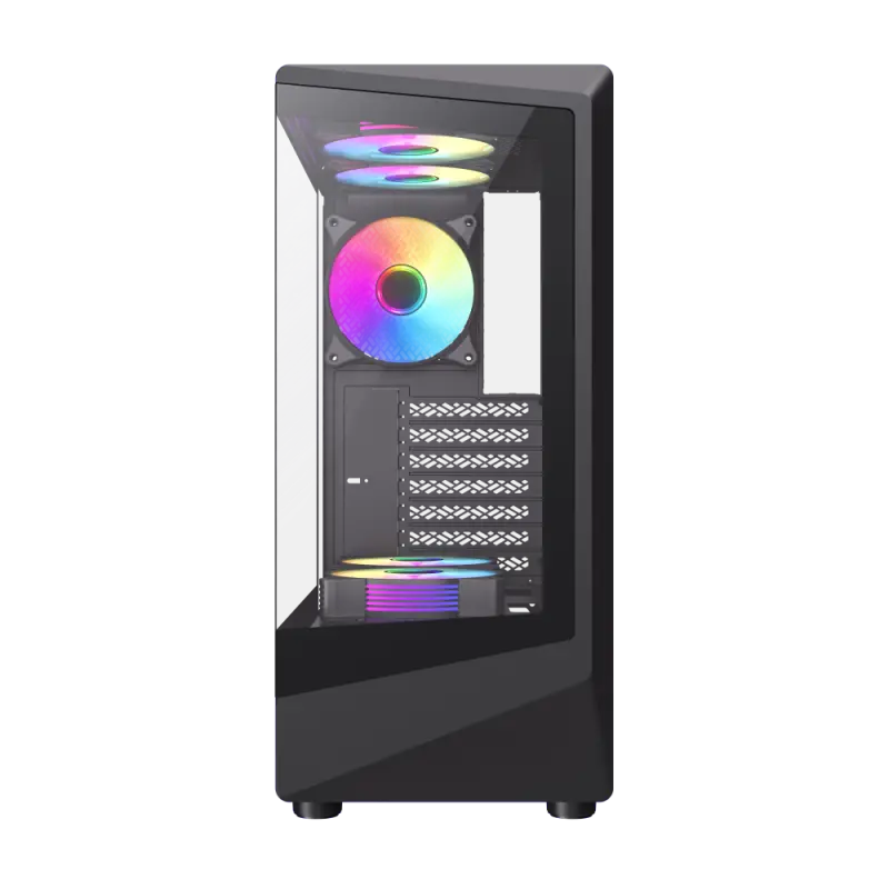 Компьютерный корпус Gamemax Vista COC AB, Midi-Tower, Без блока питания, Чёрный