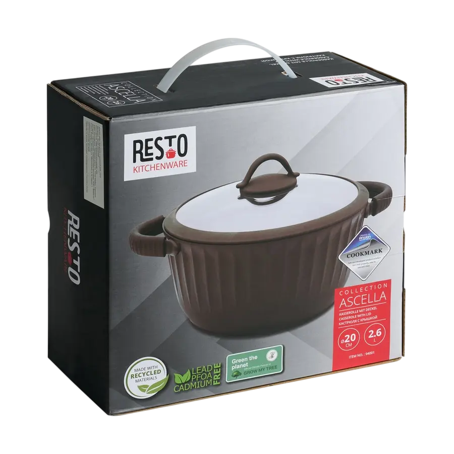 Кастрюля RESTO 94001, 2.6л, Коричневый