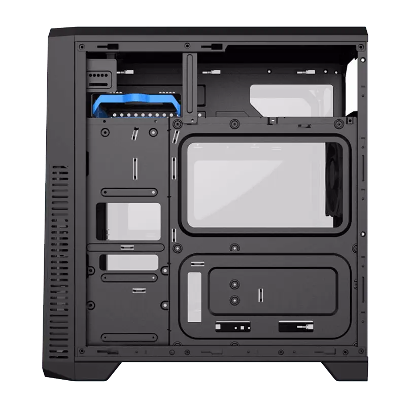Компьютерный корпус Gamemax G561-BK, Midi-Tower, Без блока питания, Чёрный