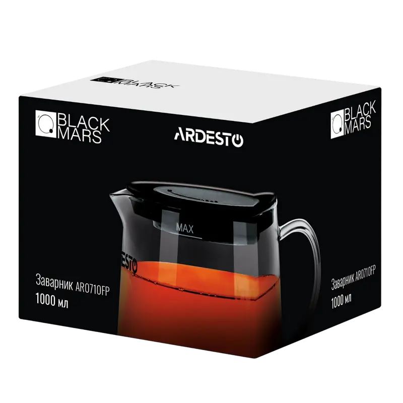Cana de ceai Ardesto AR0710FP, 1l, Transparentă