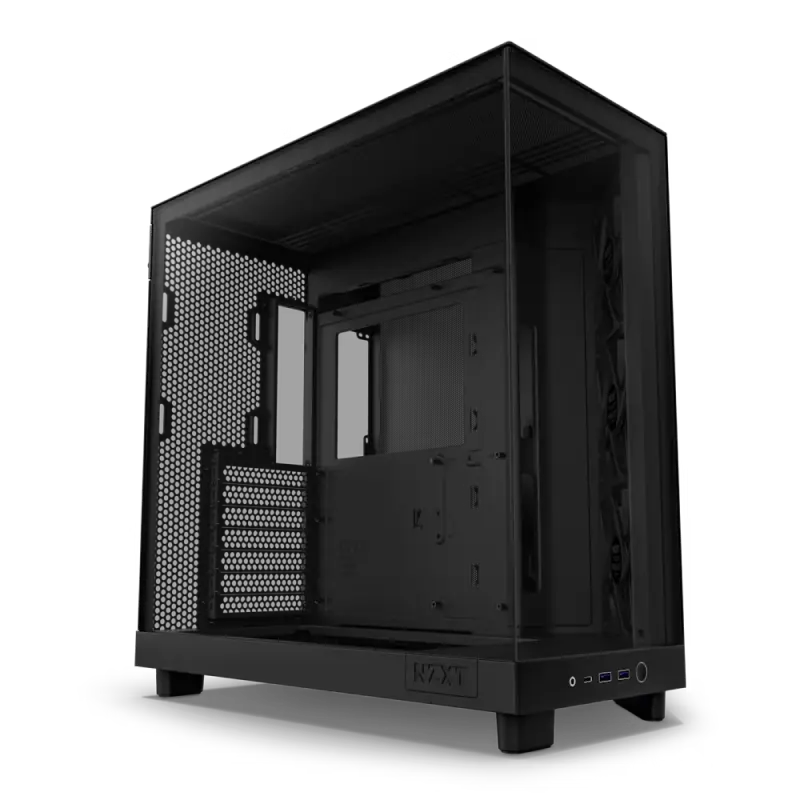 Carcasă PC NZXT H6 Flow, Midi-Tower, Fără PSU, Negru