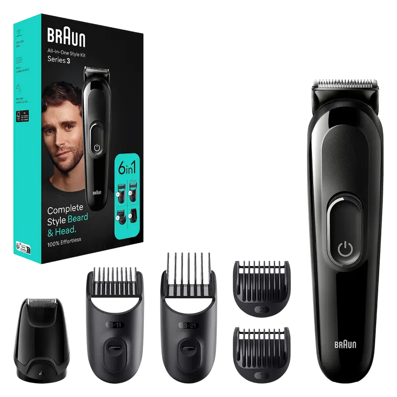 Trimmer pentru bărbați Braun MGK3410, Negru