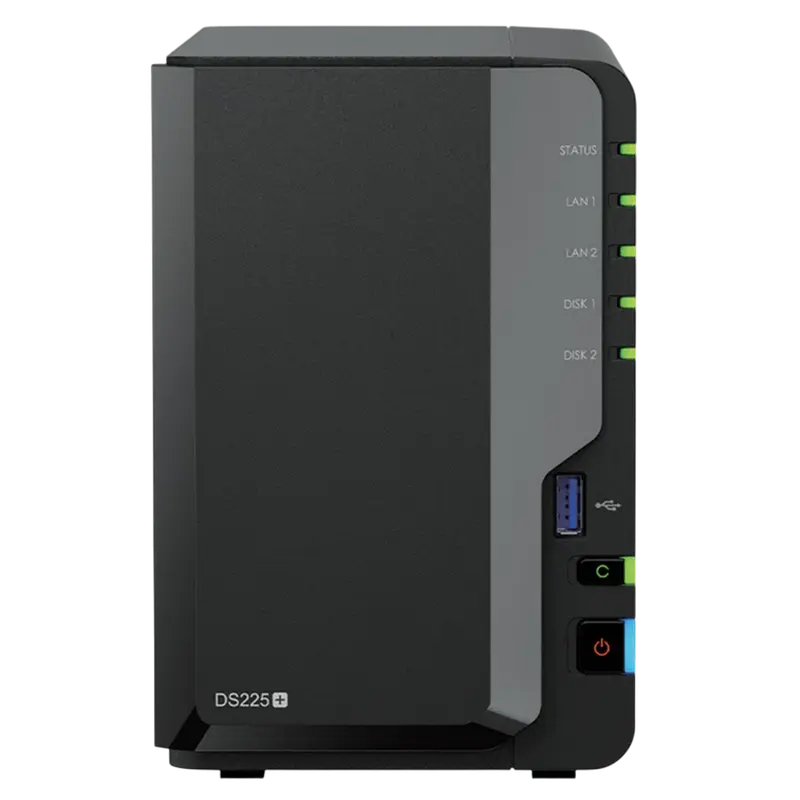 Stocare atașată la rețea SYNOLOGY DS225+, Negru