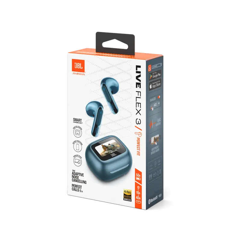 Căști JBL LIVE Flex 3, Albastru
