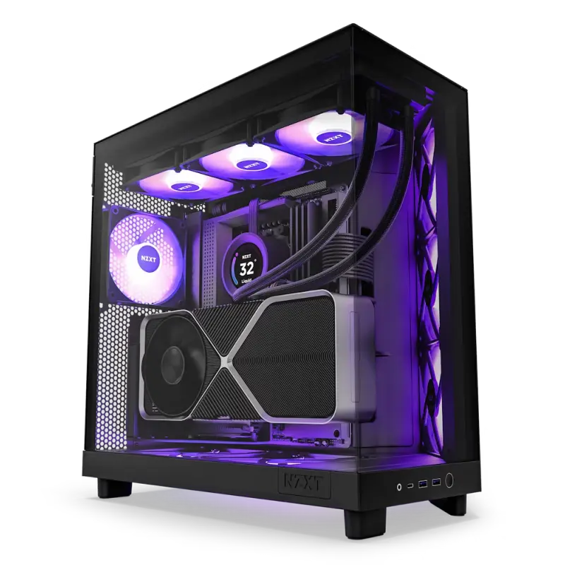 Carcasă PC NZXT H6 Flow RGB, Midi-T..