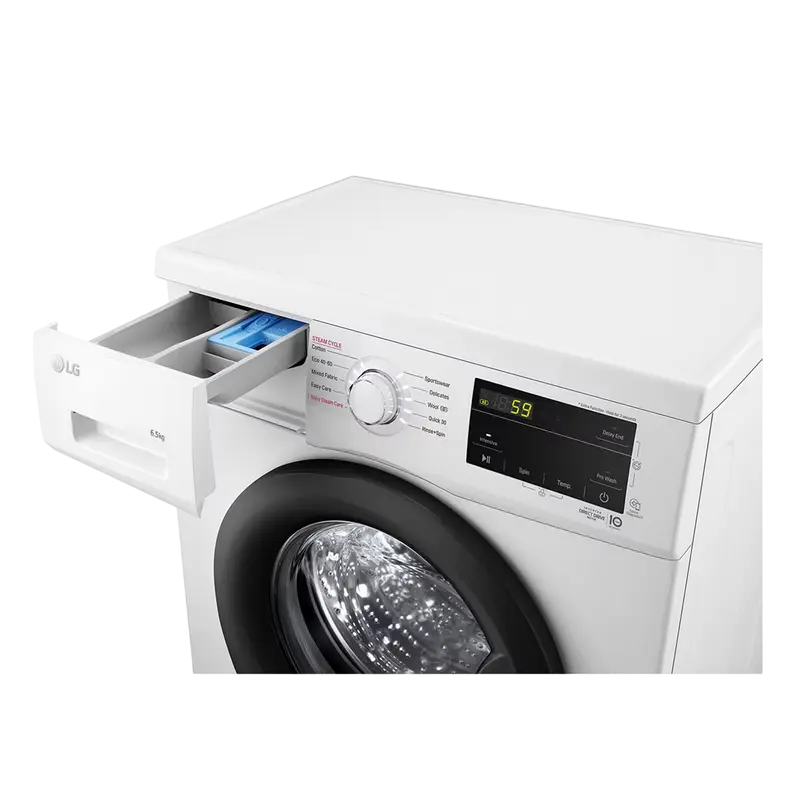 Mașină de spălat LG F2J3WSBWE, 6,5kg, Alb