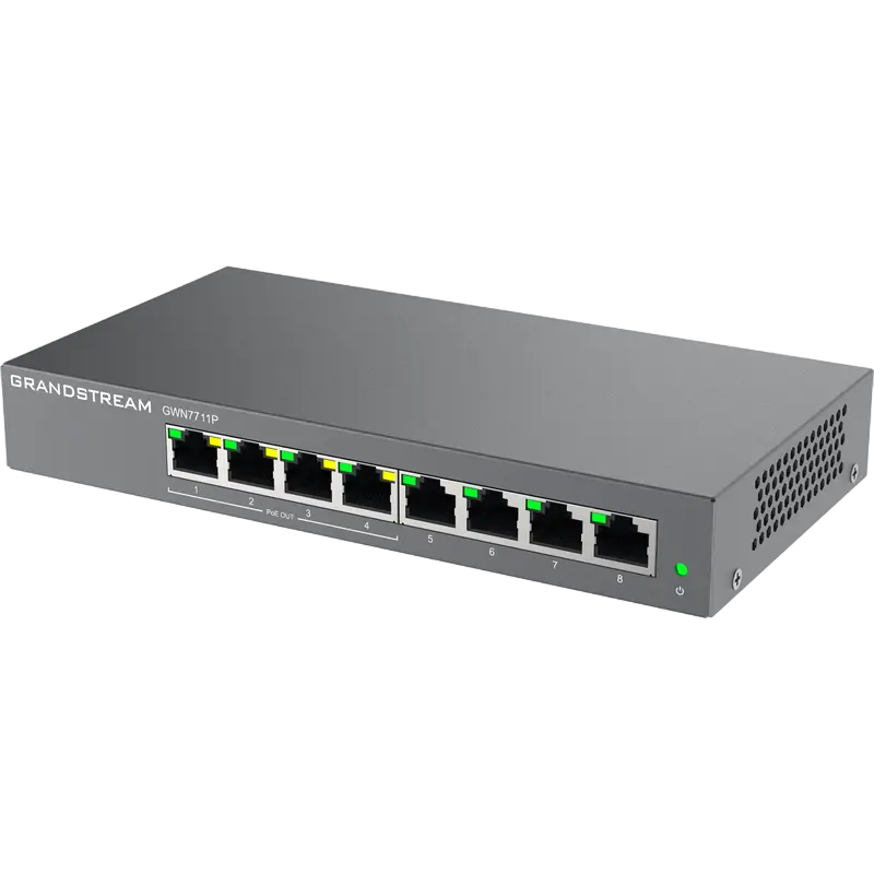 Comutator PoE Grandstream GWN7711P, 4x IEEE 802.3af/at