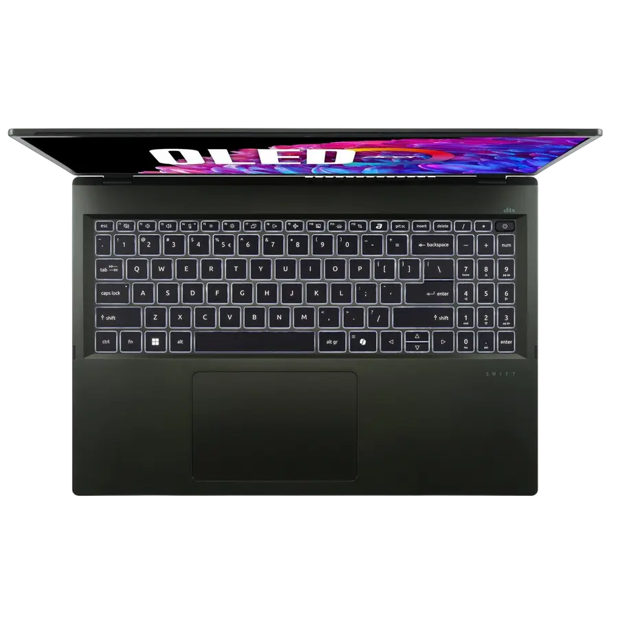 Laptop 16" Acer Swift Edge 16 OLED SFE16-44, Olivine Black, AMD Ryzen 7 8840U, 16GB/1024GB, Windows 11 Home