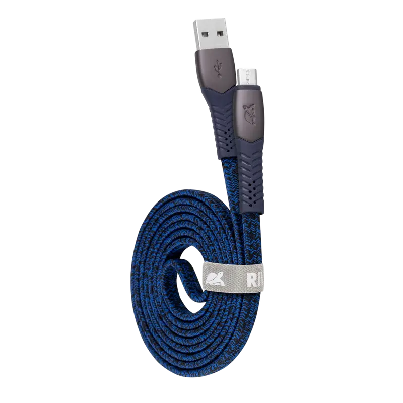 Cablu încărcare și sincronizare Rivacase PS6102 BL12, USB Type-A/USB Type-C, 1,2m, Albastru
