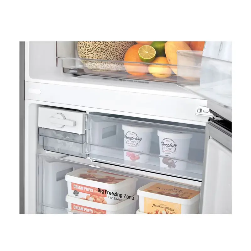 Холодильник LG GBB566PZHMN, Нержавеющая сталь