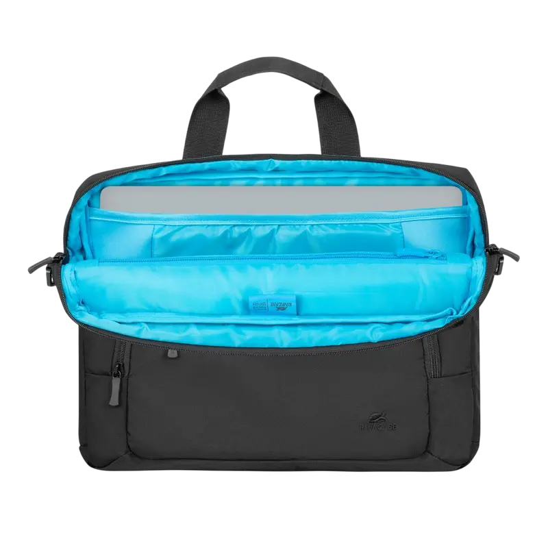 Geantă pentru laptop Rivacase 7521, 14", Eco-Friendly rPET Poliester, Negru