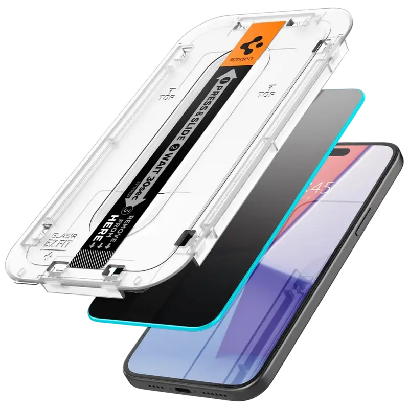Sticlă de protecție Spigen iPhone 15 Pro Max EZ FIT Privacy, Transparent