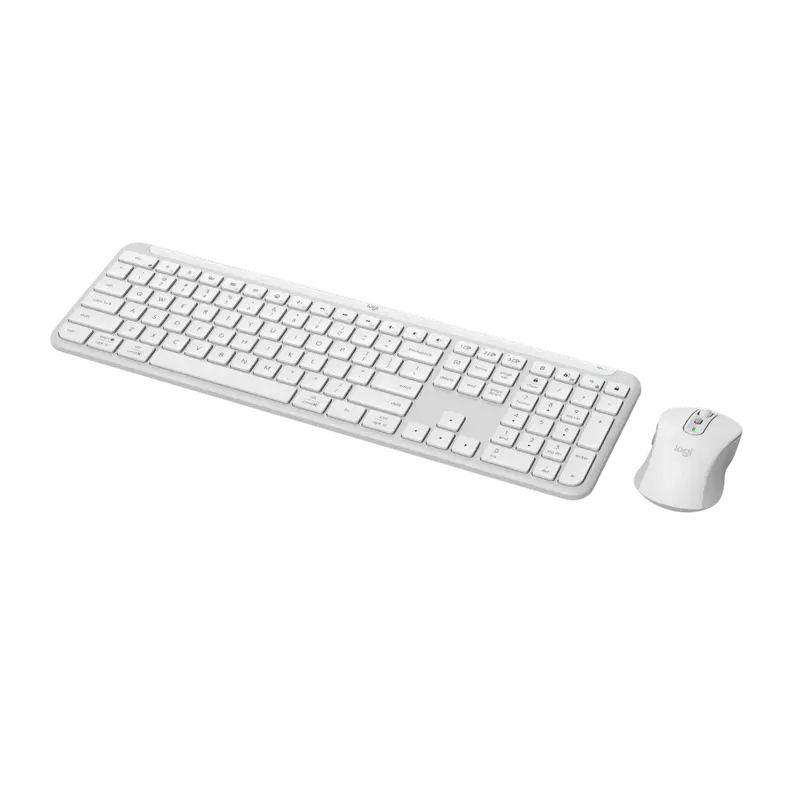 Set Tastatură + Mouse Logitech MK950, Fără fir, Alb