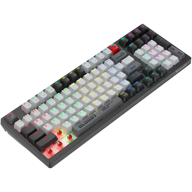 Tastatură Bloody WS98, Cu fir / Fără fir, Gri