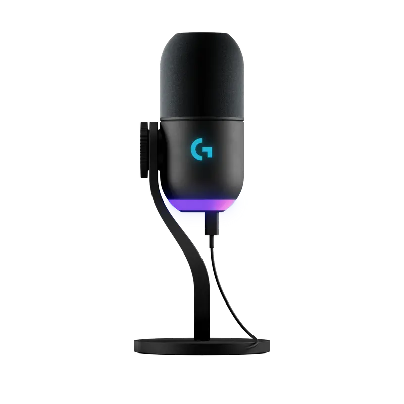 Microfon de joc Logitech Yeti GX, Analogic cablat, Negru