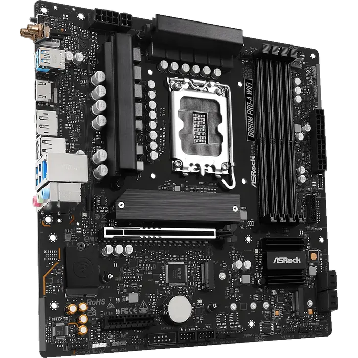 Placă de bază ASRock B860M PRO-A WIFI, LGA1851, Intel B860, Micro-ATX