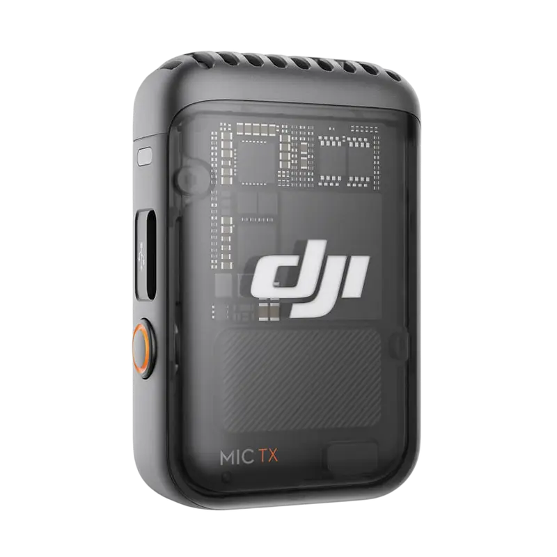 Microfon portabil pentru înregistrare vocală DJI Mic 2 (2 TX + 1 RX + Charging Case), Fără fir, Negru