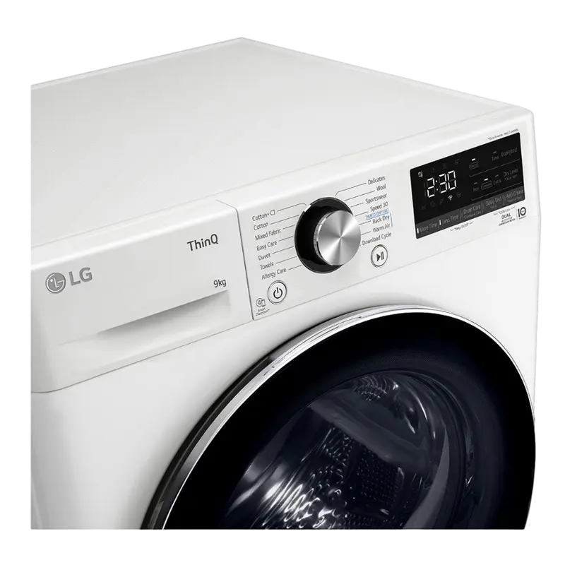 Maşină de uscat LG RH90V9AV2N, 9kg, Alb