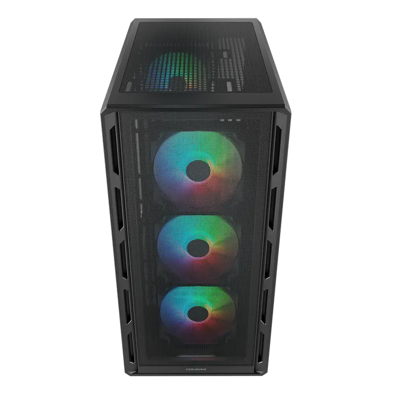 Carcasă PC Cougar Airface Pure RGB, Midi-Tower, Fără PSU, Negru