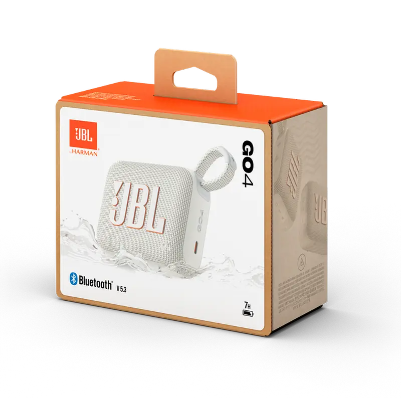Boxă portabilă JBL GO 4, Alb