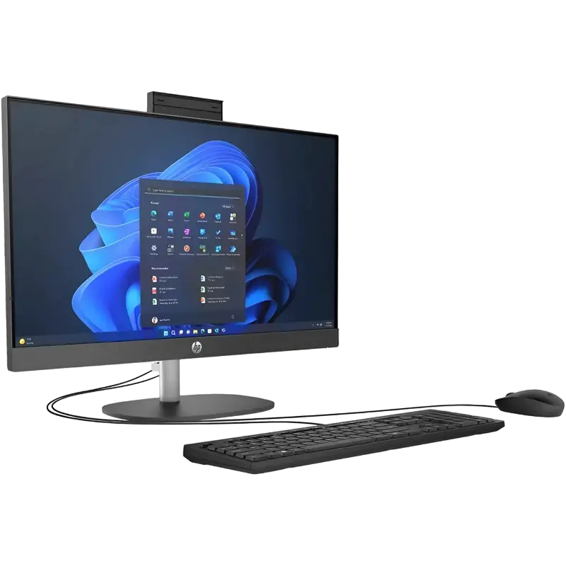 Computer All-in-One HP 27-cr0037ci, 27", Intel Core i3-1315U, 8GB/512GB, FreeDOS, Negru