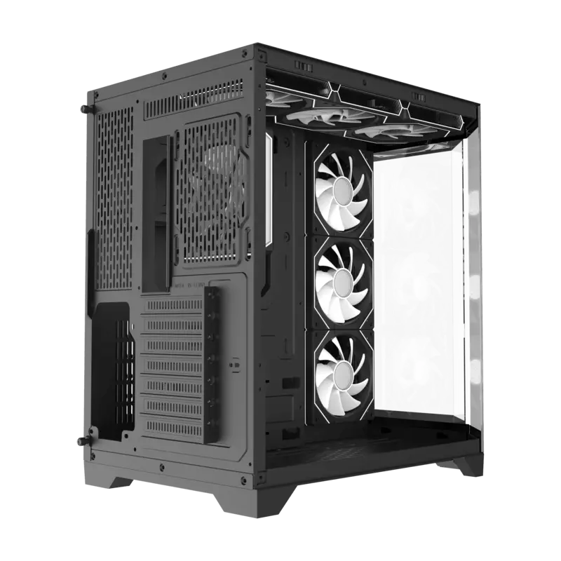 Carcasă PC Gamemax HYPE-A, Midi-Tower, Fără PSU, Negru