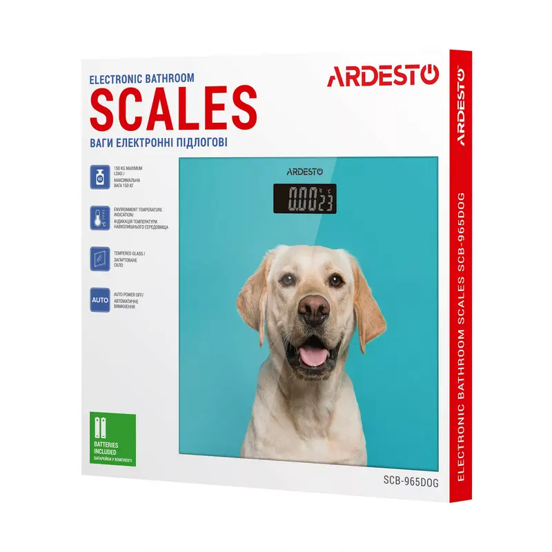 Электронные напольные весы Ardesto SCB-965DOG, Синий