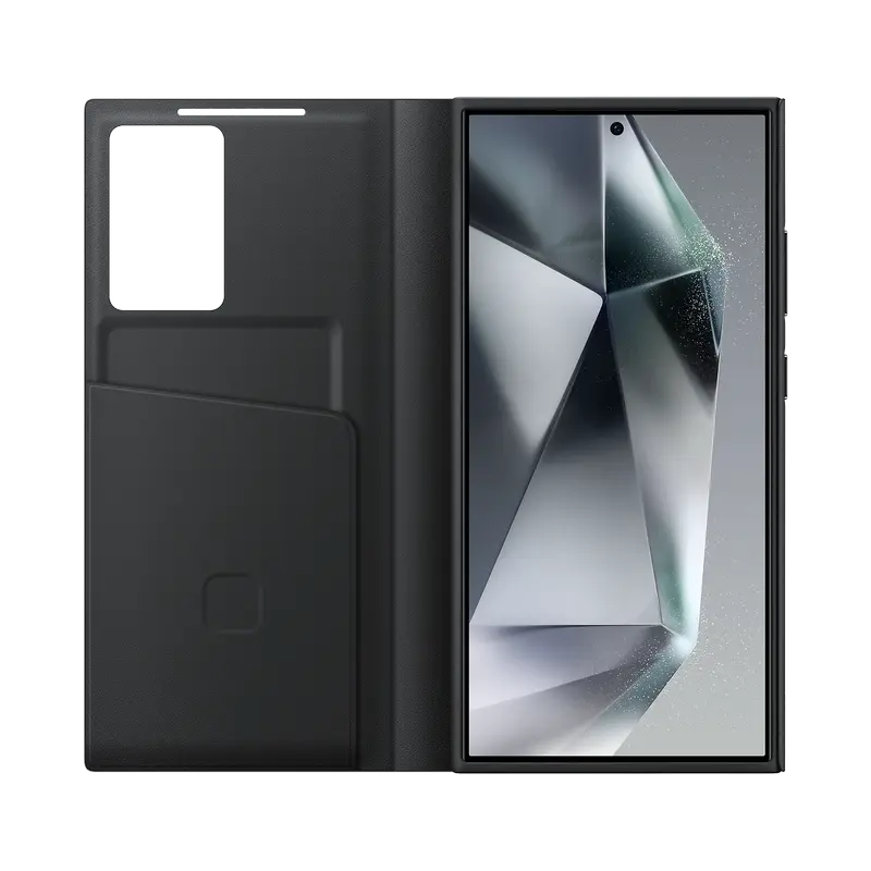 Husa carte Samsung Smart View Wallet pentru Galaxy S24 Ultra, Negru