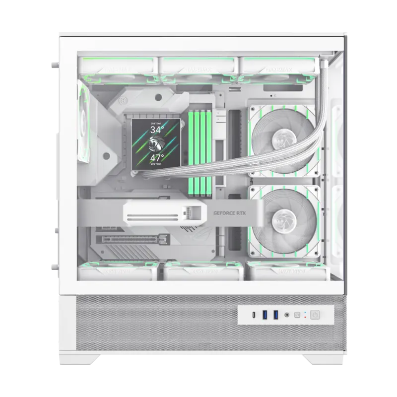 Carcasă PC Gamemax VISTA 2 AW, Midi-Tower, Fără PSU, Alb