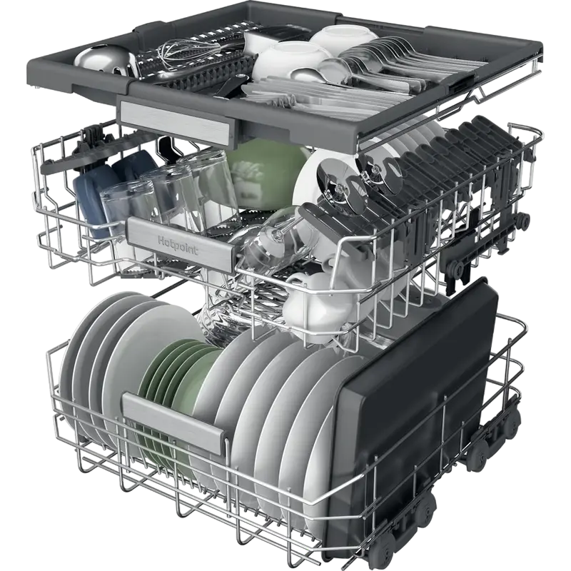 Посудомоечная машина Hotpoint-Ariston H7F HS41 X, Нержавеющая сталь