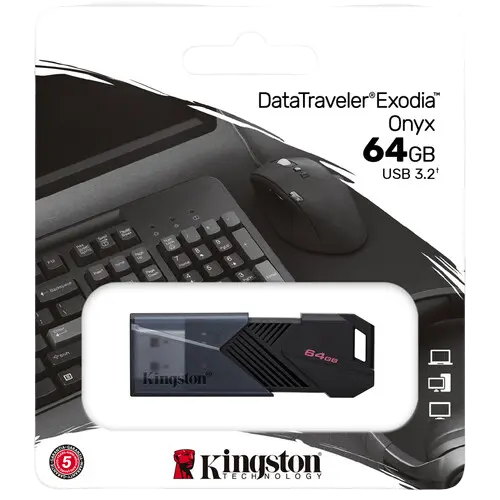 Memorie USB Kingston DataTraveler Exodia Onyx, 64GB, Negru