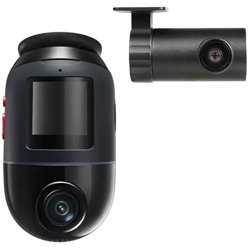 Комплект видеорегистраторов передней и задней панели автомобиля 70mai 4K Omni X800+Rear Cam+SD Card, Черный