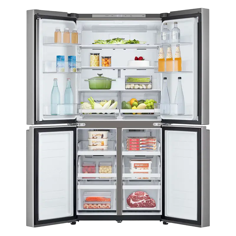 Холодильник LG GMB860PYDE, DoorCooling+, Серебристый