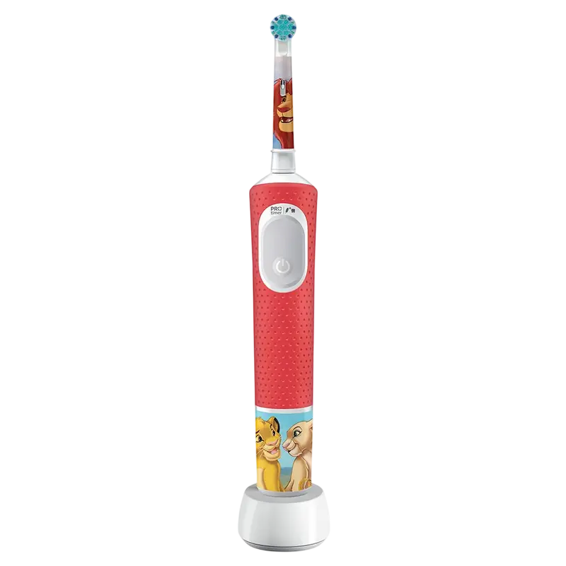 Электрическая зубная щетка Braun Oral-B Pro Kids Lion King, Красный | Белый