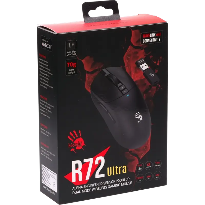 Gaming Mouse Bloody R72 Ultra, Negru