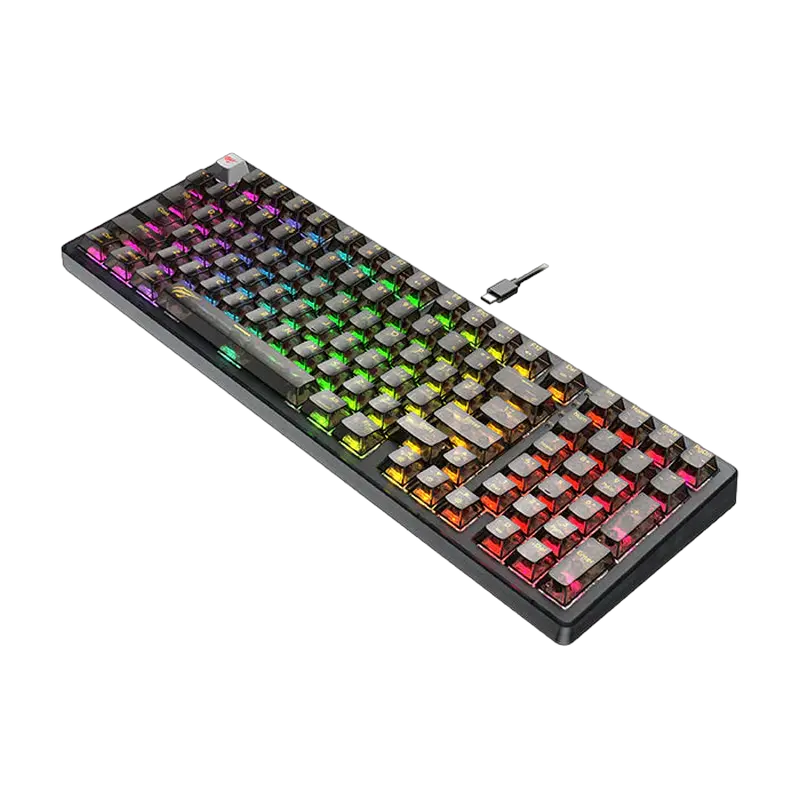 Клавиатура Havit KB875L, Проводное, Прозрачный