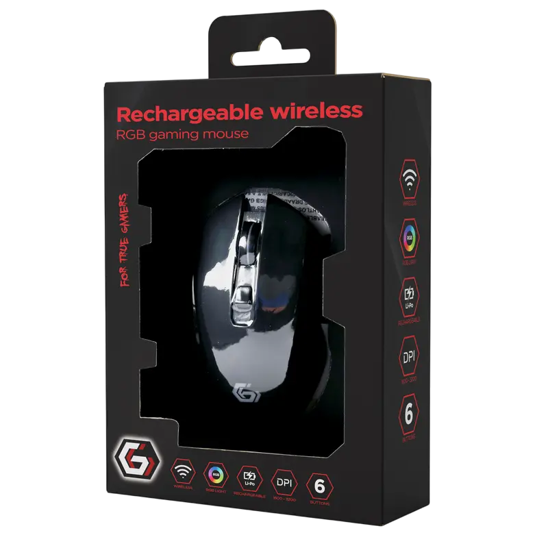 Gaming Mouse Gembird MUSGW-6BL-02, Negru