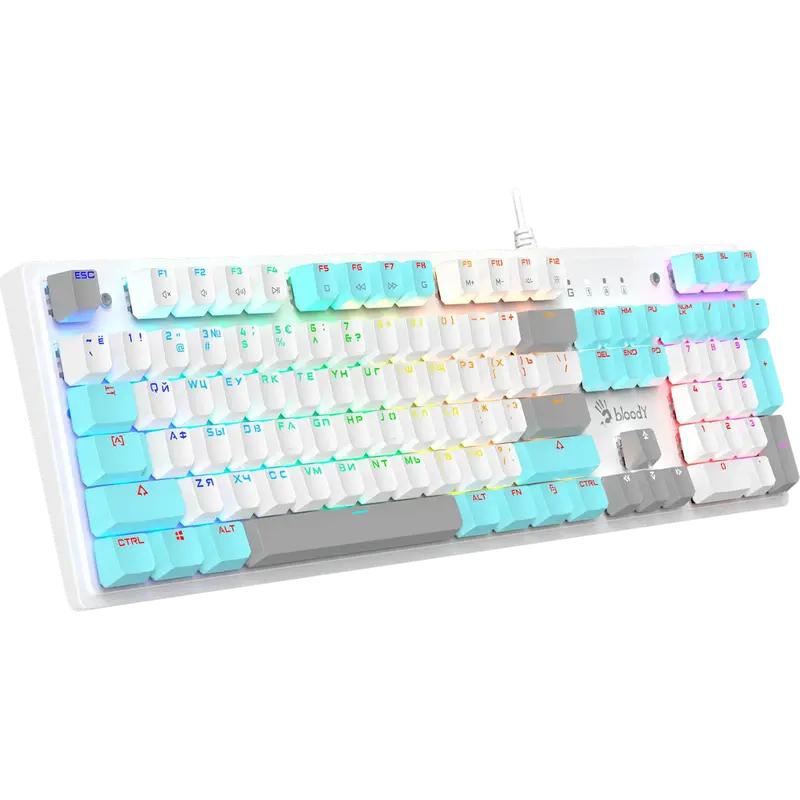 Tastatură Bloody S510R, Cu fir, Icy White