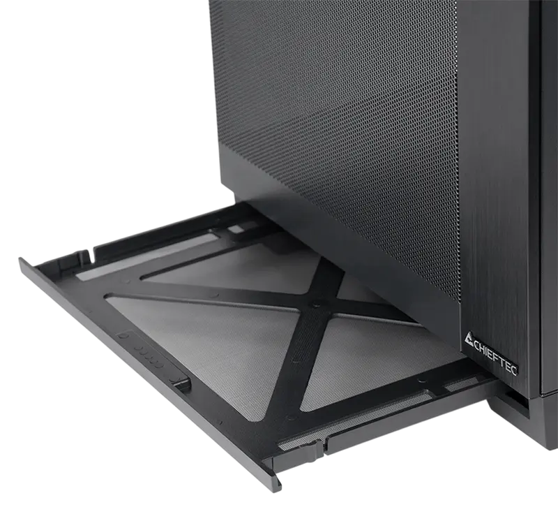 Компьютерный корпус Chieftec Visio Air, Mini-Tower, Без блока питания, Чёрный